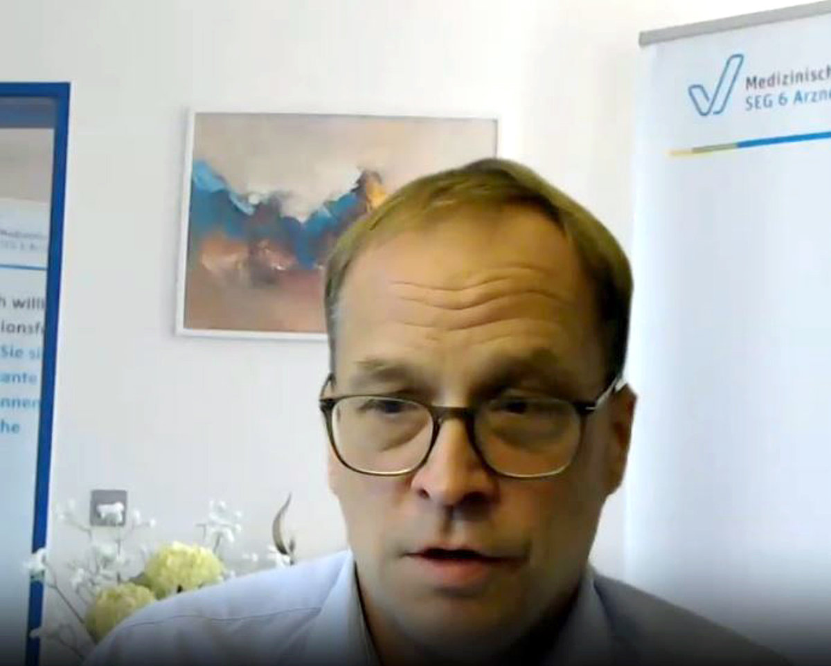 SEG 6-Leiter Dr. Andreas Rhode während des digitalen Diskussionsforums.